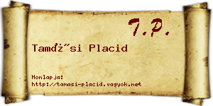 Tamási Placid névjegykártya